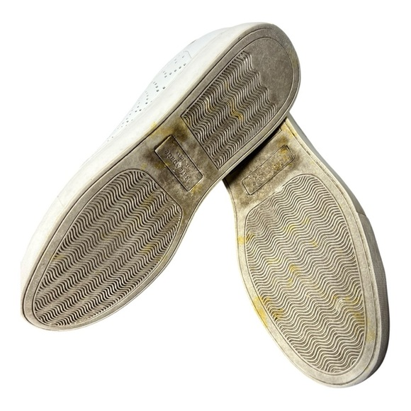 Kate Spade White Leather Sneakers with Gold Accents - Picture 4 of 4